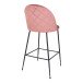Barhocker >Lausanne< (2er-Set) in Rosa, Velour - 55x108x60cm (BxHxT)