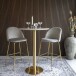 Barhocker >Lausanne< (2er-Set) in Grau, Velour - 55x108x60cm (BxHxT)