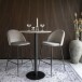 Barhocker >Lausanne< (2er-Set) in Grau, Velour - 55x108x60cm (BxHxT)