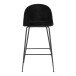 Barhocker >Lausanne< (2er-Set) in Schwarz, Velour - 55x108x60cm (BxHxT)