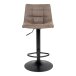 Barhocker >Middelfart< (2er-Set) in Braun, Vintagelederoptik - 43x108x43 (BxHxT)