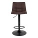 Barhocker >Middelfart< (2er-Set) in Braun, Vintagelederoptik - 43x108x43 (BxHxT)