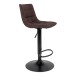Barhocker >Middelfart< (2er-Set) in Braun, Vintagelederoptik - 43x108x43 (BxHxT)