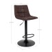 Barhocker >Middelfart< (2er-Set) in Braun, Vintagelederoptik - 43x108x43 (BxHxT)