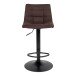 Barhocker >Middelfart< (2er-Set) in Braun, Vintagelederoptik - 43x108x43 (BxHxT)