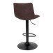 Barhocker >Middelfart< (2er-Set) in Braun, Vintagelederoptik - 43x108x43 (BxHxT)