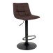 Barhocker >Middelfart< (2er-Set) in Braun, Vintagelederoptik - 43x108x43 (BxHxT)
