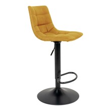 Barhocker >Middelfart< (2er-Set) in Senfgelb, Velour - 43x108x43cm (BxHxT)