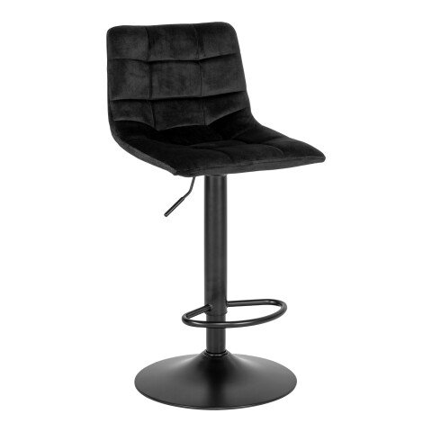 Barhocker >Middelfart< (2er-Set) in Schwarz, Velour - 43x108x43cm (BxHxT)