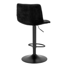 Barhocker >Middelfart< (2er-Set) in Schwarz, Velour - 43x108x43cm (BxHxT)