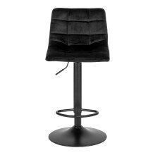 Barhocker >Middelfart< (2er-Set) in Schwarz, Velour - 43x108x43cm (BxHxT)