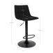 Barhocker >Middelfart< (2er-Set) in Schwarz, Velour - 43x108x43cm (BxHxT)