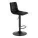 Barhocker >Middelfart< (2er-Set) in Schwarz, Velour - 43x108x43cm (BxHxT)