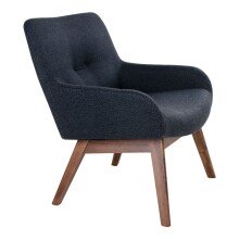 Relaxsessel >London< in Grau, Stoff - 63x73x65cm (BxHxT)