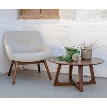 Relaxsessel >London< in Beige, Stoff - 63x73x65cm...