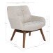 Relaxsessel >London< in Beige, Stoff - 63x73x65cm (BxHxT)