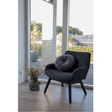 Relaxsessel >London< in Grau, Stoff - 63x73x65cm...