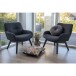 Relaxsessel >London< in Grau, Stoff - 63x73x65cm (BxHxT)