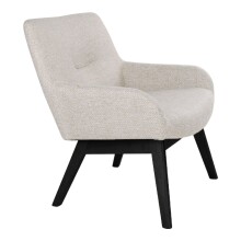Relaxsessel >London< in Beige, Stoff - 63x73x65cm (BxHxT)