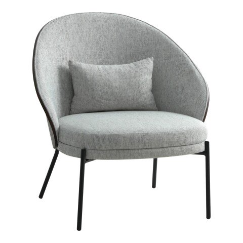 Relaxsessel >Canelas< in Hellgrau / Dunkelbraun, Stoff - 77,4x81,8x71,8 (BxHxT)