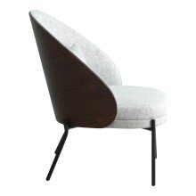 Relaxsessel >Canelas< in Hellgrau / Dunkelbraun, Stoff - 77,4x81,8x71,8 (BxHxT)