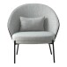 Relaxsessel >Canelas< in Hellgrau / Dunkelbraun, Stoff - 77,4x81,8x71,8 (BxHxT)