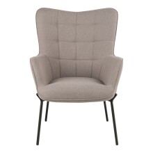 Relaxsessel >Glasgow< in Grau-braun, Stoff - 70x98x79cm (BxHxT)
