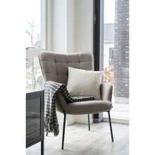 Relaxsessel >Glasgow< in Grau-braun, Stoff - 70x98x79cm (BxHxT)