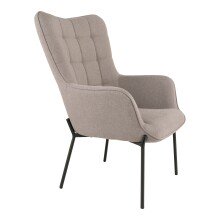 Relaxsessel >Glasgow< in Grau-braun, Stoff - 70x98x79cm (BxHxT)