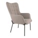 Relaxsessel >Glasgow< in Grau-braun, Stoff - 70x98x79cm (BxHxT)