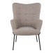 Relaxsessel >Glasgow< in Grau-braun, Stoff - 70x98x79cm (BxHxT)