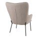 Relaxsessel >Glasgow< in Grau-braun, Stoff - 70x98x79cm (BxHxT)