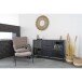 Relaxsessel >Glasgow< in Grau-braun, Stoff - 70x98x79cm (BxHxT)