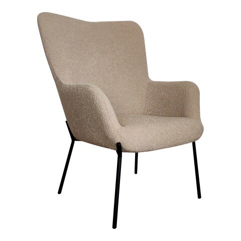 Relaxsessel >Glasgow< in Braun, Stoff - 70x98x79cm (BxHxT)