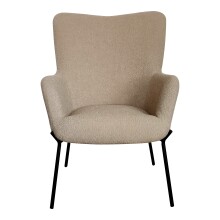 Relaxsessel >Glasgow< in Braun, Stoff - 70x98x79cm (BxHxT)