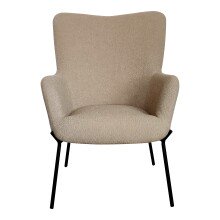 Relaxsessel >Glasgow< in Braun, Stoff - 70x98x79cm...