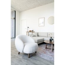 Relaxsessel >Savona< in Weiss, Stoff - 76x68x80cm...