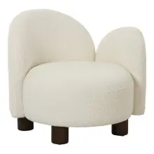 Relaxsessel >Honolulu< in Weiss, Stoff - 82x73x74cm...