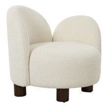 Relaxsessel >Honolulu< in Weiss, Stoff - 82x73x74cm (BxHxT)