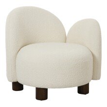 Relaxsessel >Honolulu< in Weiss, Stoff - 82x73x74cm (BxHxT)