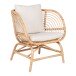 Loungesessel >Sago< in Natur / Weiß, Rattan - 72x75x63cm (BxHxT)