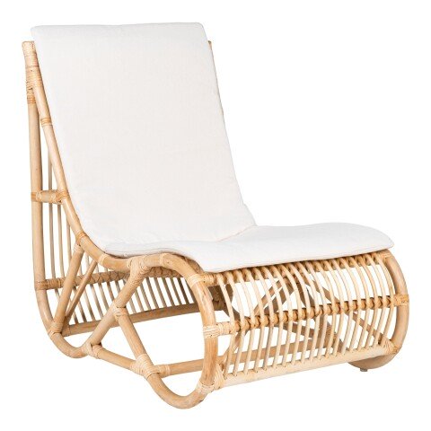 Relaxsessel >Valencia< in Natur, Rattan - 60x84x90cm (BxHxT)