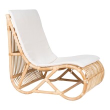 Relaxsessel >Valencia< in Natur, Rattan - 60x84x90cm (BxHxT)