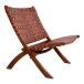 Relaxsessel >Perugia< in Braun, Leder - 66x73x74cm (BxHxT)