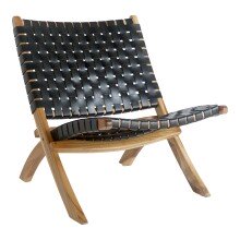 Relaxsessel >Perugia< in Schwarz, Leder -...