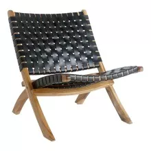Relaxsessel >Perugia< in Schwarz, Leder -...