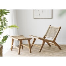 Relaxsessel >Derby< in Natur, Teak - 60x73x80cm (BxHxT)