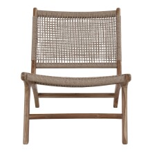 Relaxsessel >Derby< in Natur, Teak - 60x73x80cm (BxHxT)