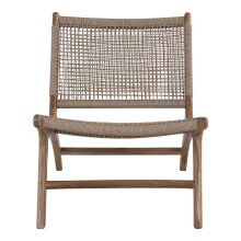 Relaxsessel >Derby< in Natur, Teak - 60x73x80cm (BxHxT)