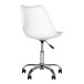 Bürostuhl >Stavanger< in Weiss, Glattlederoptik - 48x94x54cm (BxHxT)